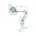 Voděodolná halogenová lampa VHL-300M na 220V trafo 12V