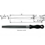 Pilník dílenský úsečkový 25 x 8, 250 mm, 2 - středně hrubý