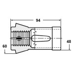 Kleština 173E kulatá - průměr 23.0 mm