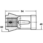 Kleština 173E  čtvercová - průměr 5.0 mm