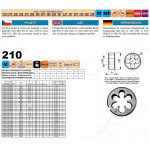 Závitová čelist M2x0,4 NO 6g DIN EN 22 568 / ČSN 22 3210