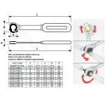 Klíč na převlečné matice 12mm ráčnový