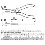 Kleště na drát s půkulatými zahnutými čelistmi 150 mm