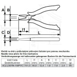 Kleště na drát s půkulatými jehlovými čelistmi 150 mm