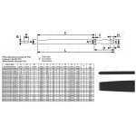 Pilník dílenský plochošpičatý 12 x 2,5, 100 mm, 1 - hrubý