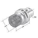 Upínač PSK 63 - ER16, délka 60 mm