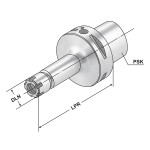 Upínač PSK 63 - ER16 - Mini, délka 100 mm