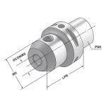 Upínač PSK 63 Weldon - 6 mm, délka 55 mm