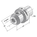 Upínač PSK 63 Weldon s chladícími kanálky - 6 mm, délka 55 mm