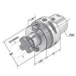 Upínač PSK 63 pro frézy s příčnou drážkou - 32 mm, délka 40 mm