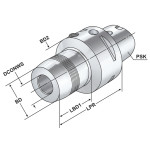 Hydroexpanzní upínač PSK 63 - 12 mm, délka 80 mm