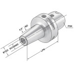 Upínač PSK 63 smršťovací  4,5° - 3 mm, délka 80 mm