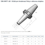 Držák SK40 pro šroubovací frézy M12, délka 50/78 mm, PILANA