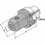 Upínač HSK63A WELDON pr. 8 mm