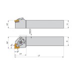 Hrubovací nůž vnější 20x20 mm na VBD pravý